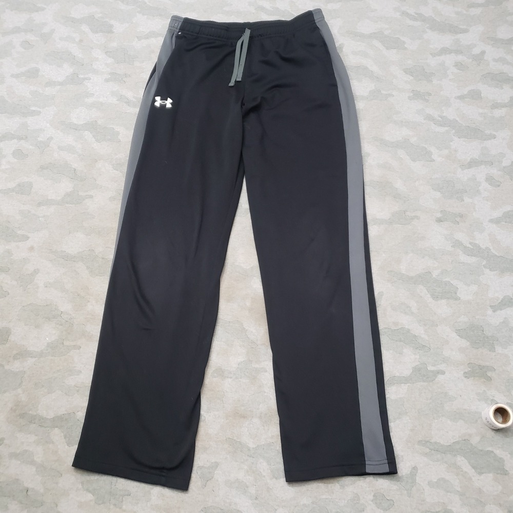 Under Armour Track Pants Youth YXL Black Loose Fit Training Drawstring